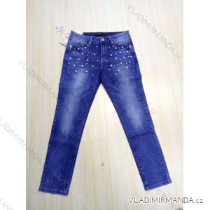 Rifle jeans s perličkami dámske (xs-xl) LEX18025
