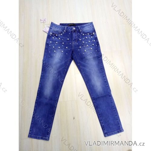 Rifle jeans s perličkami dámske (xs-xl) LEX18025
