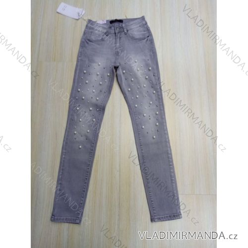 Rifle jeans s perličkami dámske (xs-xl) LEX18029
