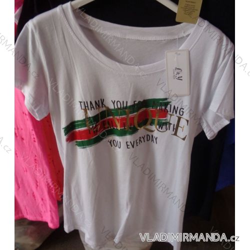 Tričko s krátkym rukávom dámske (uni sl) TALIANSKÁ MÓDA IM518028