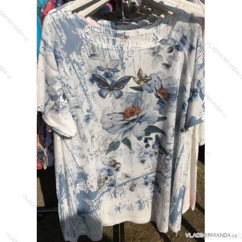 Tunika 3/4 krátky rukáv dámske (uni xl-3XL) TALIANSKÁ MÓDA IM1018011
