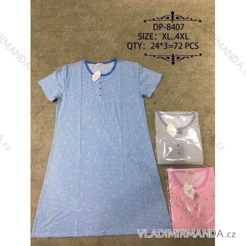 Košeľa nočná krátky rukáv nadrozmerná dámska (xl-4XL) VALERIE DREAM DP-8407