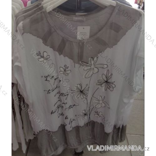Tričko bavlnené krátky rukáv dámske (uni sl) Talianska MODA IM718070