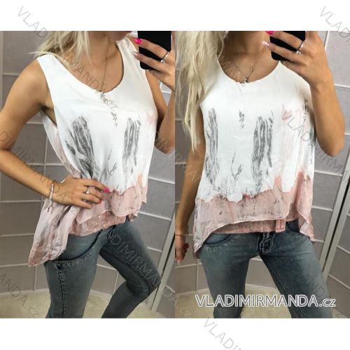 Tunika tričko bez rukávov dámske s flitrami (uni sl) TALIANSKÁ MÓDA IM9186241

