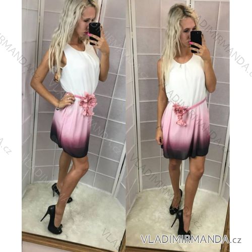 Šaty bez rukávov dámske ombre (uni sl) TALIANSKÁ MÓDA IM918274