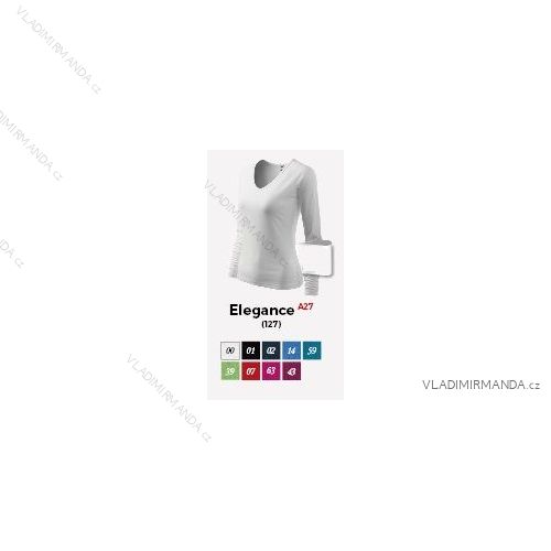 Tričko elegancia dlhý rukáv dámske (m-xxl) reklamný textil A28E