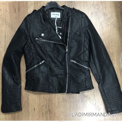 Bunda dlhý rukáv kožená dámska (uni s-2xl) LEX18186