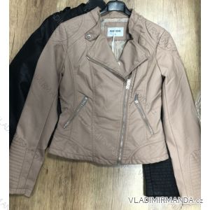 Bunda dlhý rukáv kožená dámska (uni s-2xl) LEX18187
