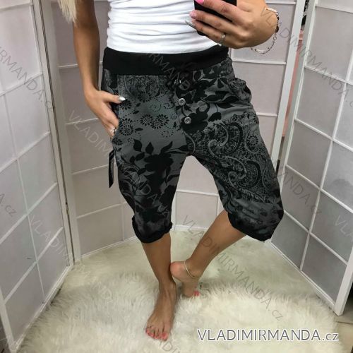 Tepláky 3/4 kraťasy šortky letné dámske (uni xl-3XL) TALIANSKÁ MÓDA IM518073XL