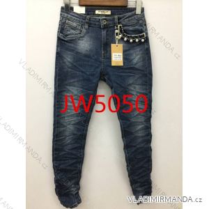 Rifle jeans úzke dlhé s perličkami dámske (xs-xl) Jewell LEXXURY JW5050
