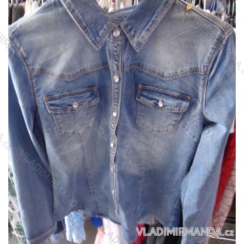 Tunika / košeľa 3/4 dlhý rukáv rifľová dámska (s-xl) TALIANSKÁ MÓDA WL720