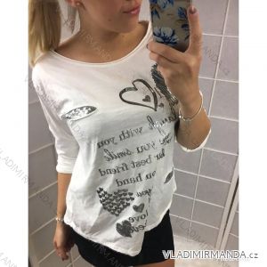 Tunika tričko dlhý rukáv dámske (uni sl) TALIANSKÁ MÓDA IM918355

