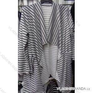 Cardigan dlhý rukáv prúžok dámsky nadrozmerný (xl-3XL) Poľsko moda PM118187
