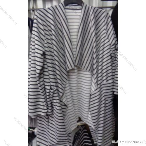 Cardigan dlhý rukáv prúžok dámsky nadrozmerný (xl-3XL) Poľsko moda PM118187
