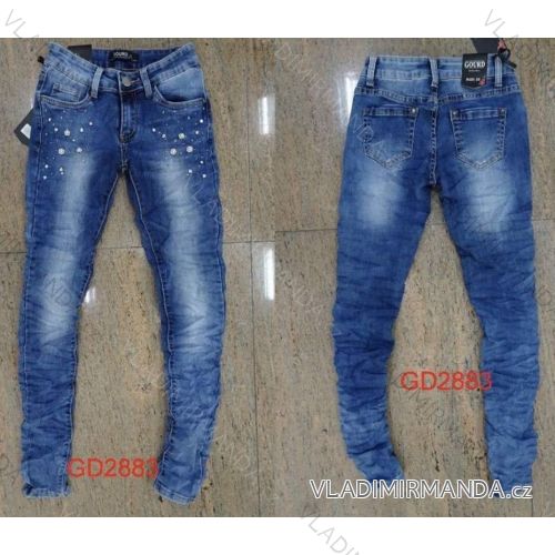 Nohavice riflové dámske (xs-2xl) Gourde GD2823