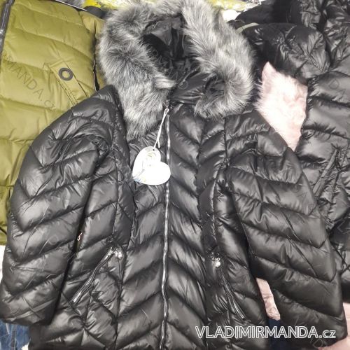 Kabát, bunda zimná s kožušinkou dámska (s-xxl) Taliansko MÓDA IM918-WS-341-1