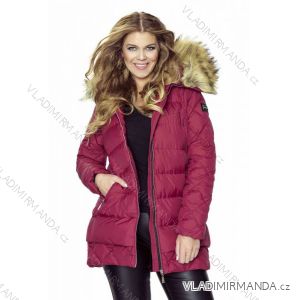 Kabát / vesta zimné prešívania s kožušinkou dámsky nadrozmerné (42-44-46-48) MFASHION MF18M-12A