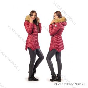 Kabát zimné s kožušinkou dámsky prešívania (sml) MFASHION MF18M-18