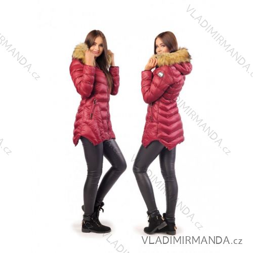 Kabát zimné s kožušinkou dámsky prešívania (sml) MFASHION MF18M-18