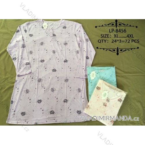 Košele nočné dlhý rukáv dámska nadrozmerné (xl-4XL) N-FEEL LP-8456