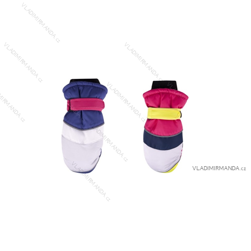 Rukavice palčiaky lyžiarske detské Dievčenské (18cm) YOCLUB poľsko RN-023