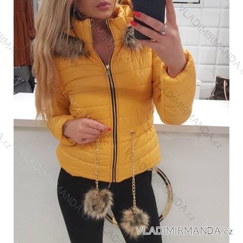 Bunda jesenné teplá prešívania s opaskom a brmbolcom (s-xl) Taliansko MÓDA IM6181863-2