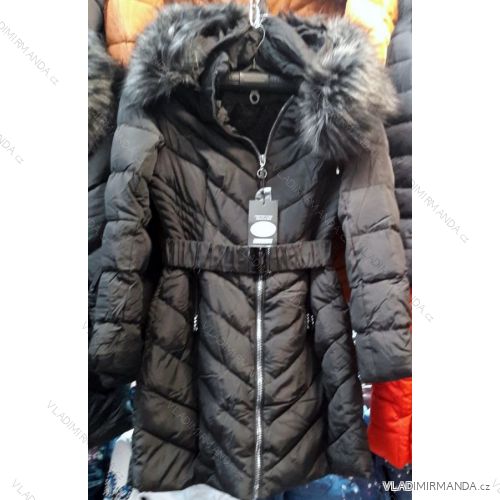 Kabát prešívania zimný s kožušinkou dámsky (s-xxl) Taliansko MÓDA MA118D-038C