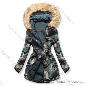 Kabát parka dámska teplá s kožušinkou obojstranná maskáč LHD fashion (s-xl) LHD-Q-625