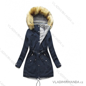 Kabát parka dámska teplá s kožušinkou obojstranná mhm fashion (s-2xl) LEU18B1069W211