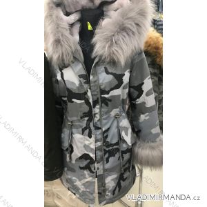 Kabát parka dámska teplá s kožušinkou maskáč mhm fashion (xs-xl) LEU18B1302