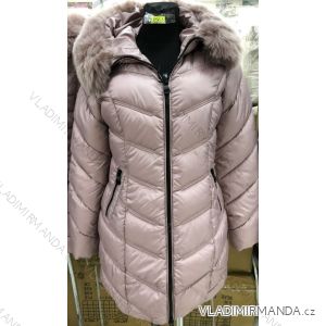 Kabát bunda dámska teplá s kožušinkou s-west fashion (s-2xl) LEU18B1061