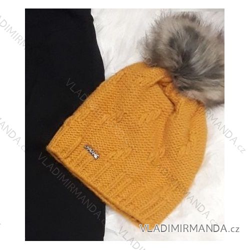 Čiapka zimná dámska zateplené flaušom polski POL118251