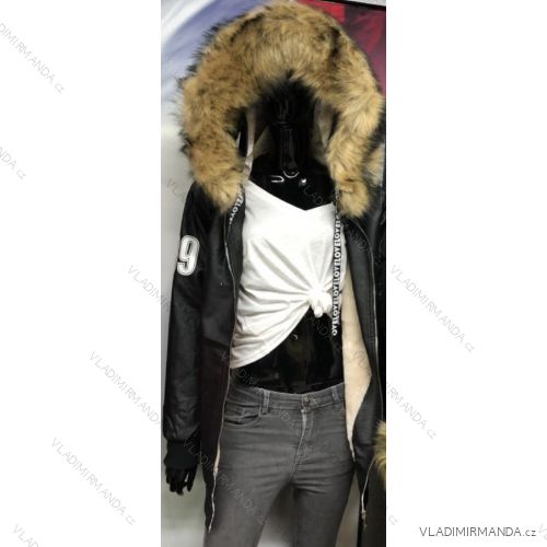 Bunda koženková s kožušinkou dámska (s-xxl) Poľsko GAR18017