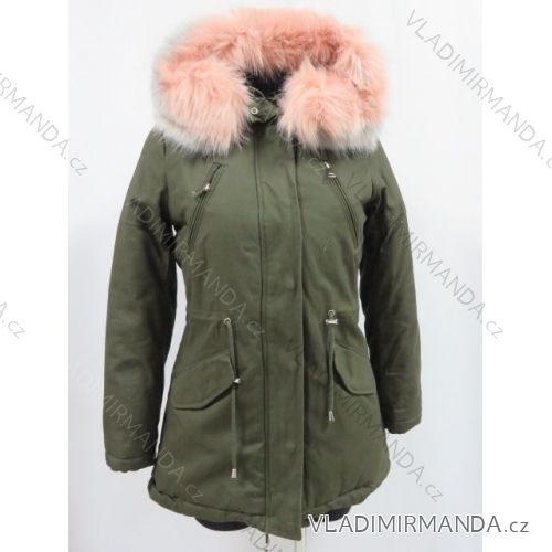 Bunda / parka dámska teplá s kožušinkou (s-2xl) Poľsko LEU18-10H5511