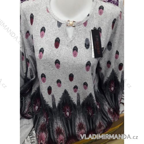Tričko tunika dlhý rukáv dámske (l-3XL) ERBOSSI PM118222
