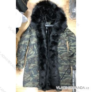 Bunda parka s kožušinkou zimné maskáčová dámska (s-2xl) MISS SISSY MA1185509