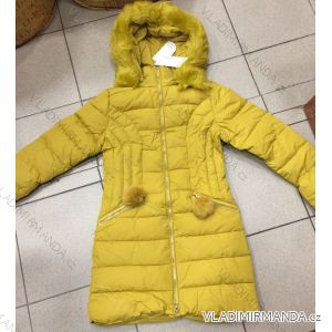 Kabát dlhý zimný dámsky prešívania vypasovaný strih s kožušinkou (s-2xl) Poľsko MODA PM218189