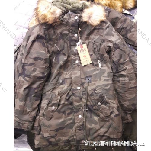 Kabát parka dámska teplá s kožušinkou maskáč (s-2xl) EMT-ALNWICK IM618W80003-1