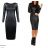 Šaty kožené dlhý rukáv dámske (s-2xl) AFASHION AF18201