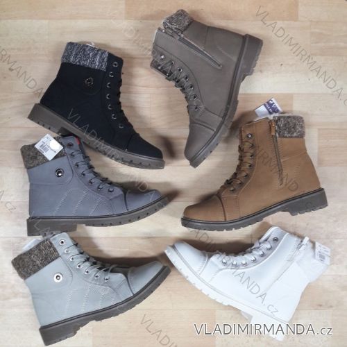 Topánky členkové WORKERY s kožušinkou dámske (36-42) OBUV GRE18CAM501