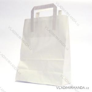 Papierové taška biela kraft  28x27 50ks / balenie