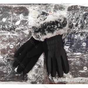 Rukavice prstové teplé s kožušiny dámske MADE IN CHINA POL118CW402