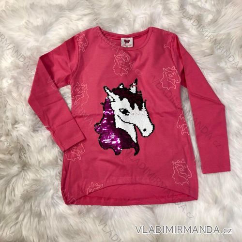 Tričko slabé dlhý rukáv s flitrami detské dievčenské (98-128) Tuzzi turecká MODA TM218142
