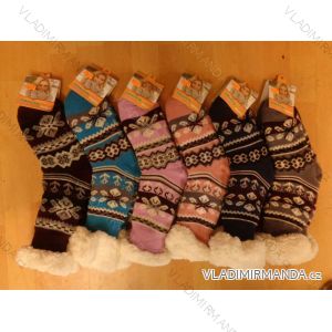 Ponožky zateplené bavlnou protišmykové dámske (35-42) AMZF PB605