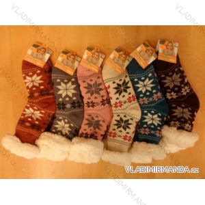 Ponožky zateplené bavlnou protišmykové dámske (35-42) AMZF PB601