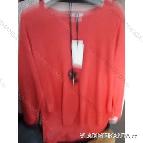 Sveter, tunika úpletová dámsky so šperkom (sl) Talianska MODA IM919022