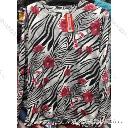 Tričko dlhý rukáv dámske nadrozmerné (46-54) DUNAUONE 615823