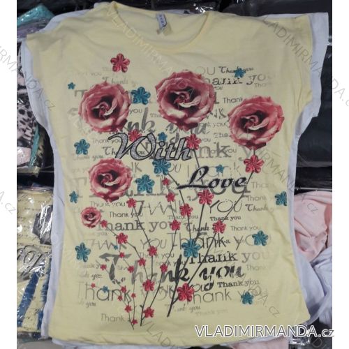 Tričko krátky rukáv dámske (2xl-4XL) POĽSKÁ MODA IM1019028