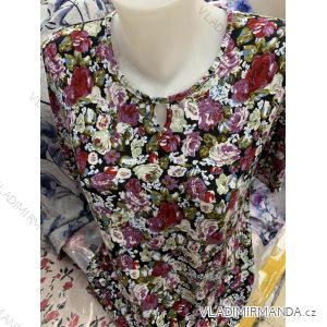 Tričko tunika krátky rukáv dámske (M-3XL) POĽSKÁ MÓDA PM119017