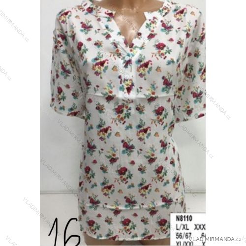Tunika košele krátky rukáv dámske (L-3XL) ERBOSSI PM119055